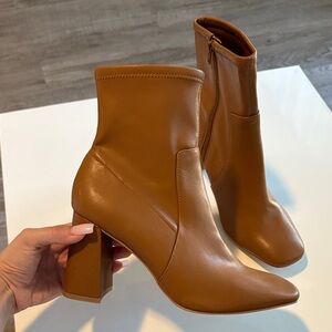 New Express Tan Ankle Boots